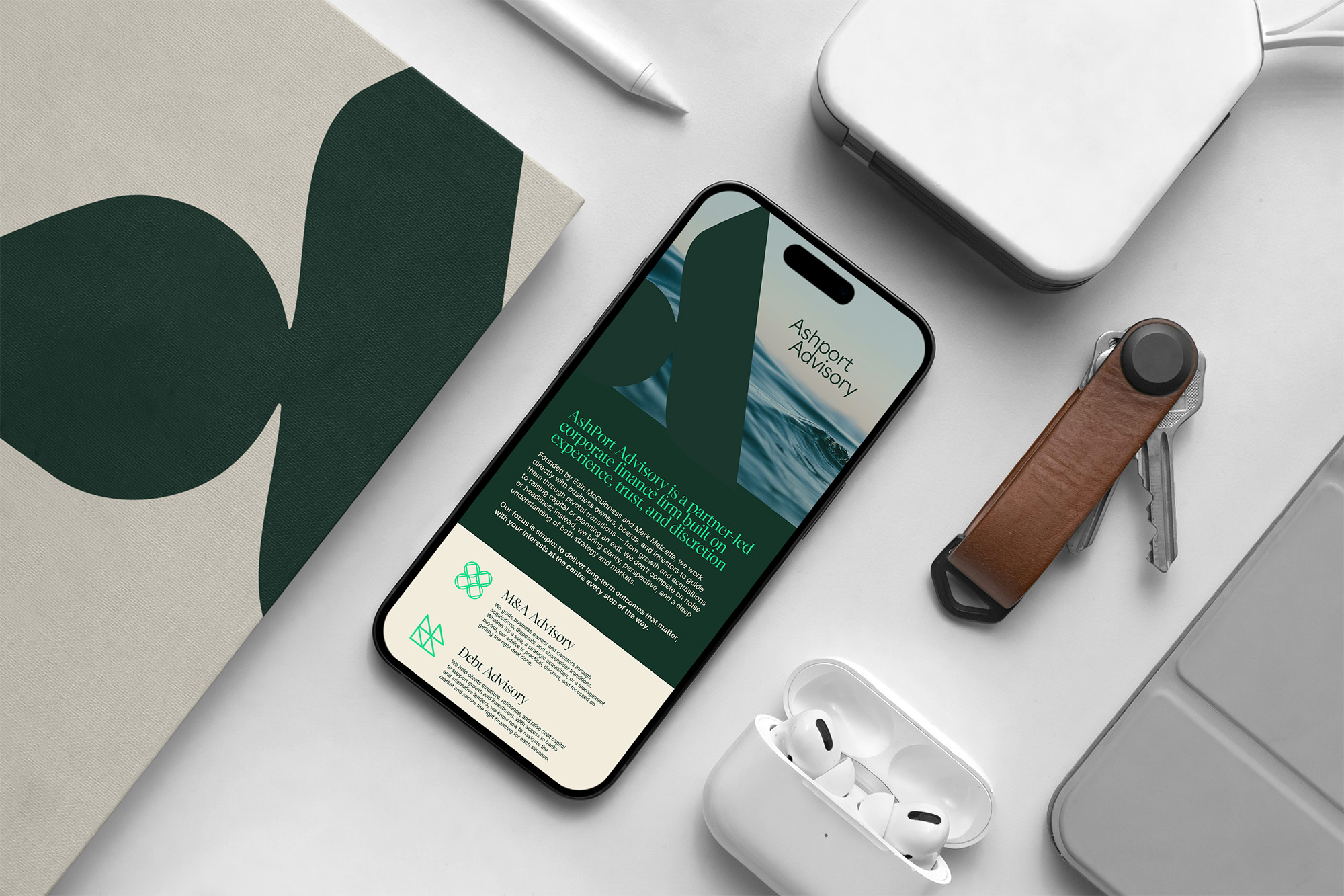 Ashport Advisory — naming, logo, branding and website development