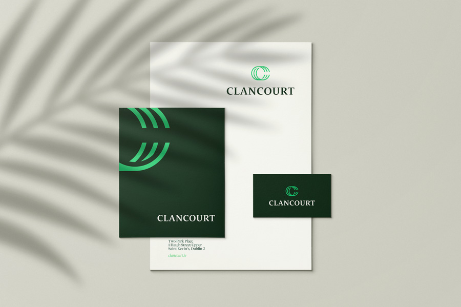 Clancourt brand refresh — website, signage, print and identity